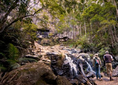 Couple at Protesters Falls, Nightcap National Park, Northern Rivers