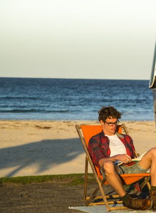 Friends caravanning at Merry Beach in Shoalhaven, South Coast