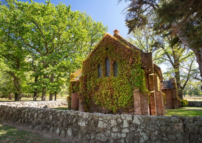 Gostwyck chapel, Tamworth area Boston ivy covered Gostwyck chapel, Tamworth area