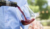 Pouring a wine glass at Borambola Winery