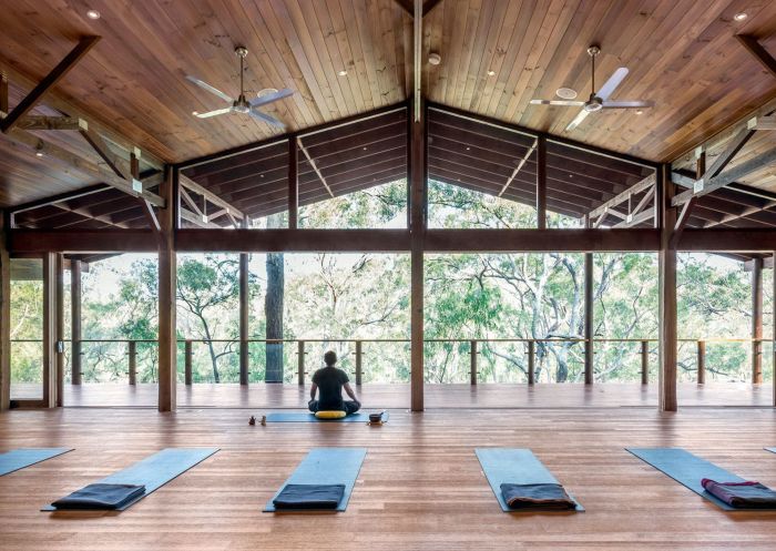 Billabong Retreat, Maraylya - Credit: Billabong Retreat Yoga room with view of tree canopy at Billabong Retreat, Maraylya