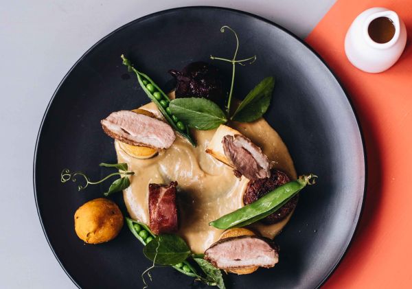 Summer 2020 - Plated dish of goose at Birch, Moss Vale