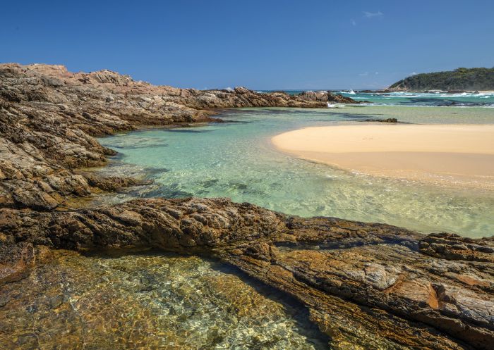 Beautiful coastal waters at Mystery Bay Rocks in Eurobodalla